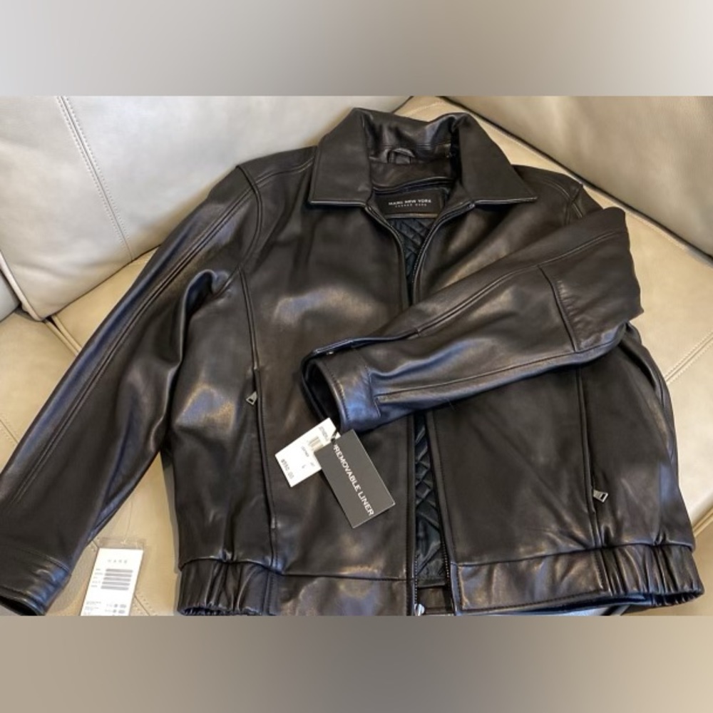 MARC NEW YORK ANDREW MARC MENS LEATHER JACKET LARGE